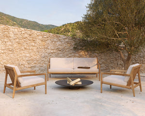 Jack Outdoor Lounge Chair - Teak Off White