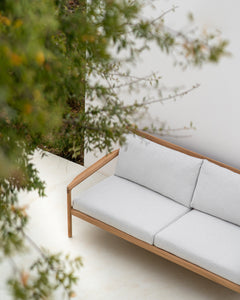 Jack Outdoor Sofa - Teak Off White 180cm
