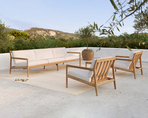 Jack Outdoor Sofa - Teak Off White 265 cm