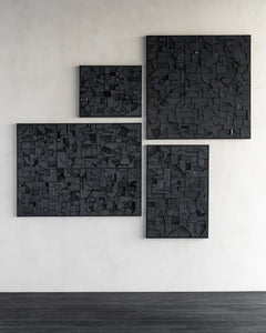 Bricks Wall Art / Black