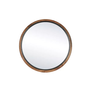 Wood Frame Mirror DIA 70