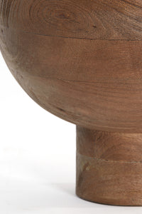 Wood Round Vase