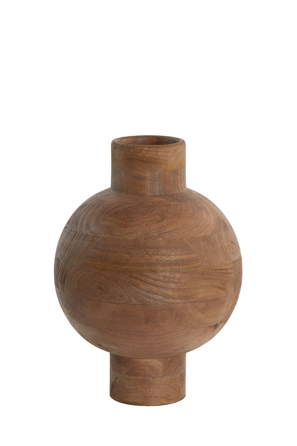 Wood Round Vase