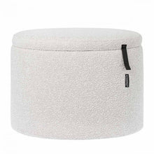 Load image into Gallery viewer, Cream Boucle Storage Pouf