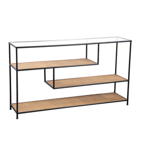 Metal Console Table  Bamboo Shelves