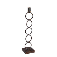 Load image into Gallery viewer, Large Copper Metal Unequal Candle Holder