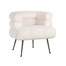 Load image into Gallery viewer, White Boucle Armchair