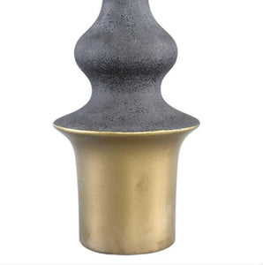 Large Grey & Gold Ceramic Pot