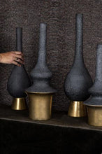Load image into Gallery viewer, Large Grey &amp; Gold Ceramic Pot