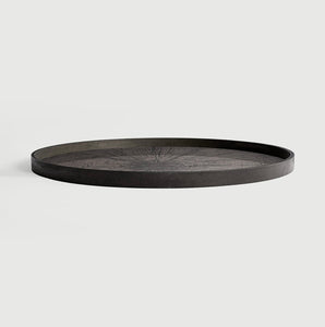 Black Slice Wooden Tray