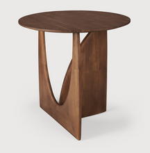 Load image into Gallery viewer, Teak Geometric Side Table