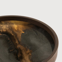 Load image into Gallery viewer, Round Bronze Glass Valet Tray