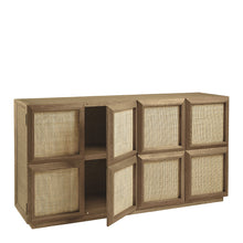 Load image into Gallery viewer, Oak &amp; Rattan Sideboard