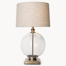 Load image into Gallery viewer, Antique Gold &amp; Glass Table Lamp