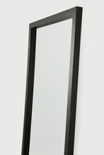 Load image into Gallery viewer, Oak Light Frame Black Floor Mirror
