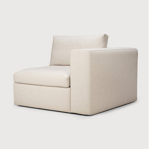 Mellow Sofa End Seater Left Arm - Off White