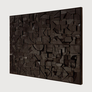 Bricks Wall Art / Black